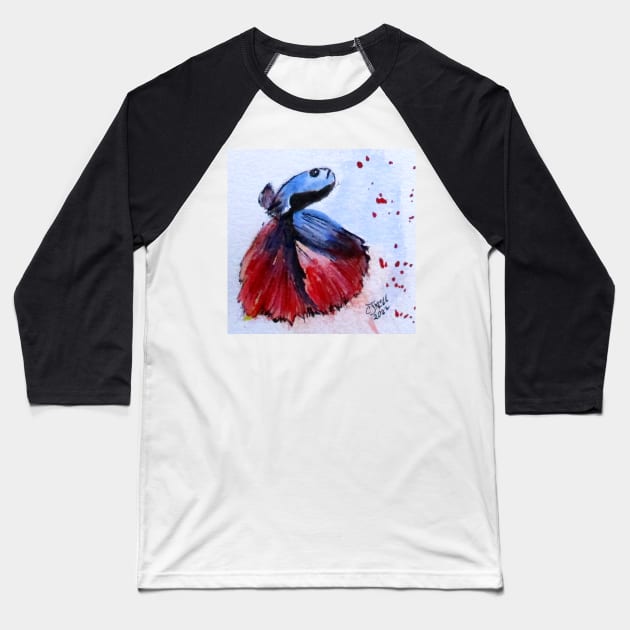 Betta Fish No3 Baseball T-Shirt by cjkell